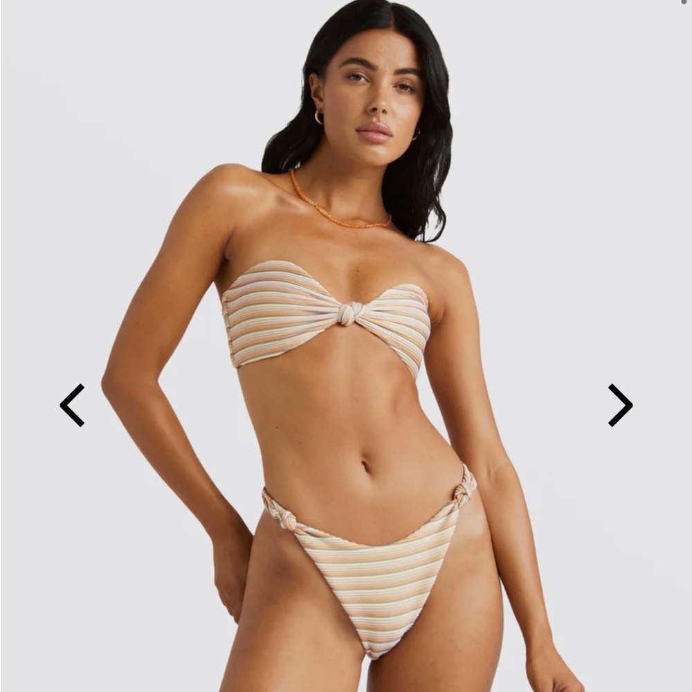 NWT: RVCA Striped Bikini Set